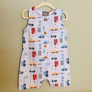 NWT Emma Jean Boys Car Romper